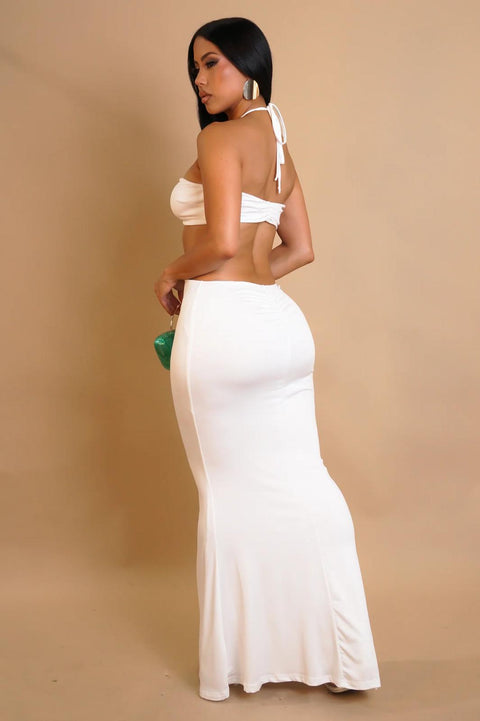 White Beach Outting Dress