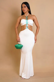 White Beach Outting Dress