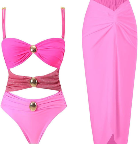 Pinky Goddess Bathing Suit Set