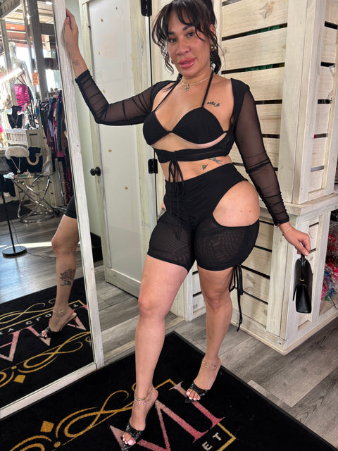 Cut Up Pant Set