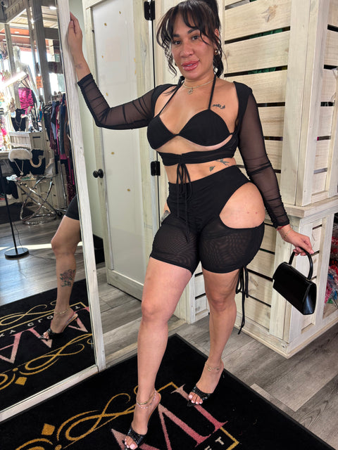 Cut Up Pant Set