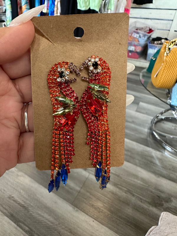 Parrot Diamond Earring