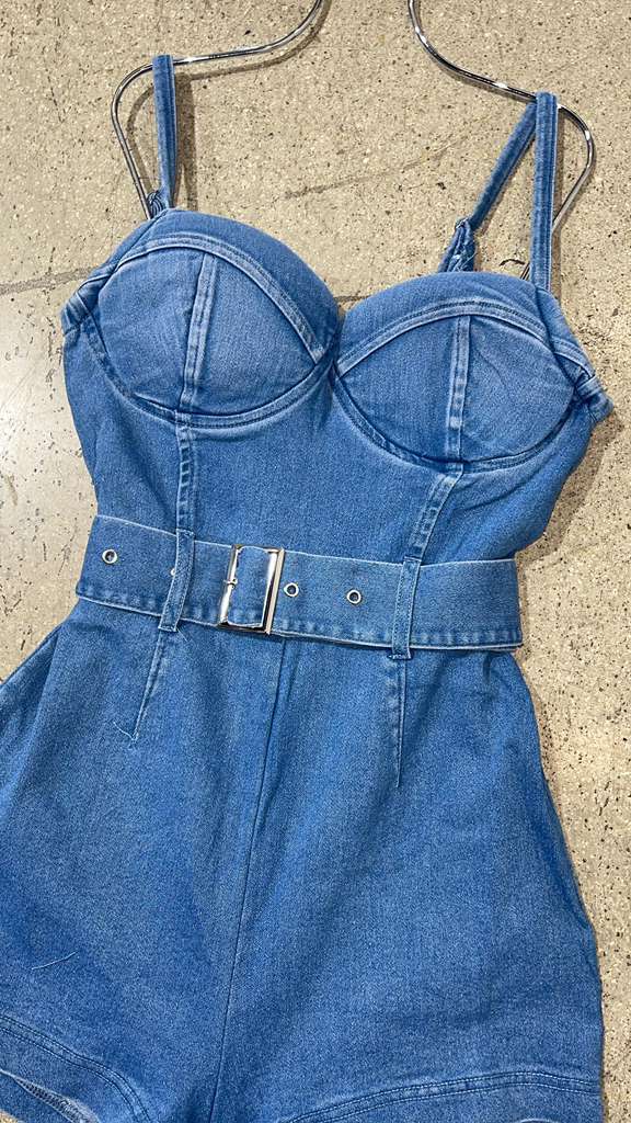 Denim Romper