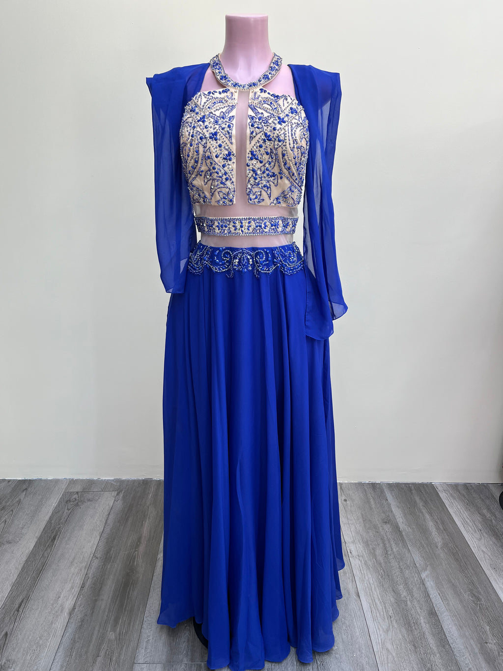 Blue Diamond Skirt Dress