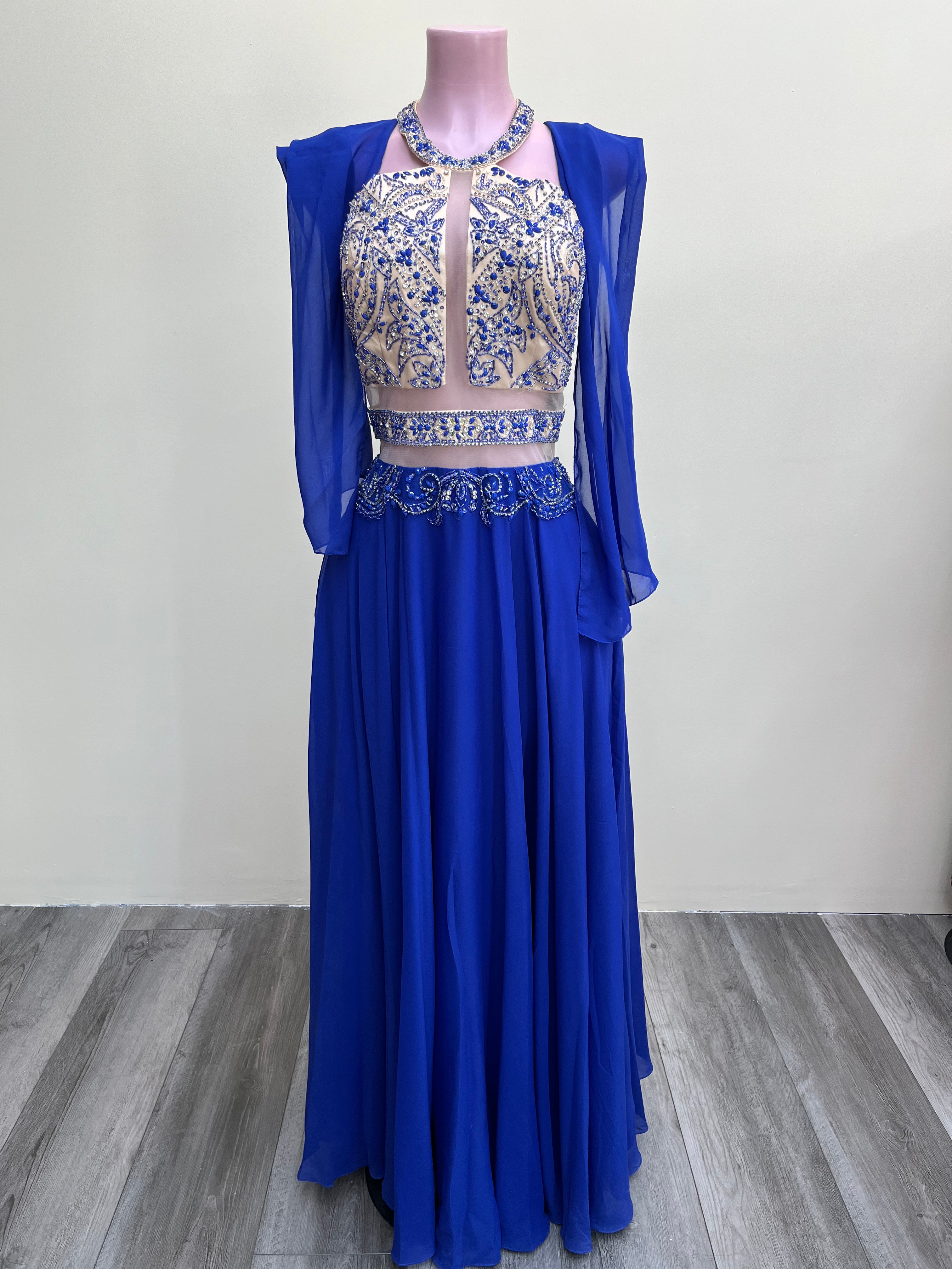 Blue Diamond Skirt Dress