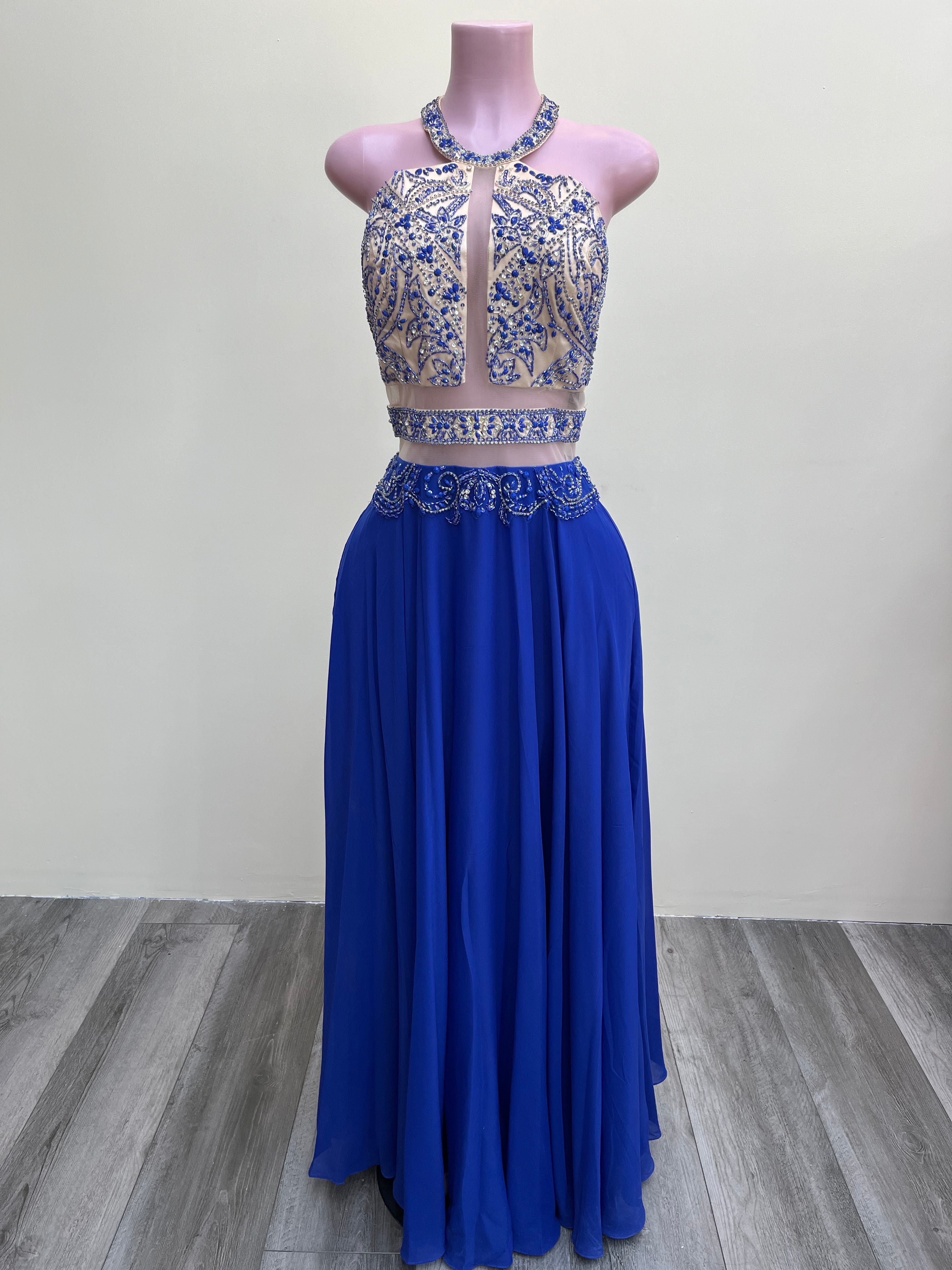 Blue Diamond Skirt Dress