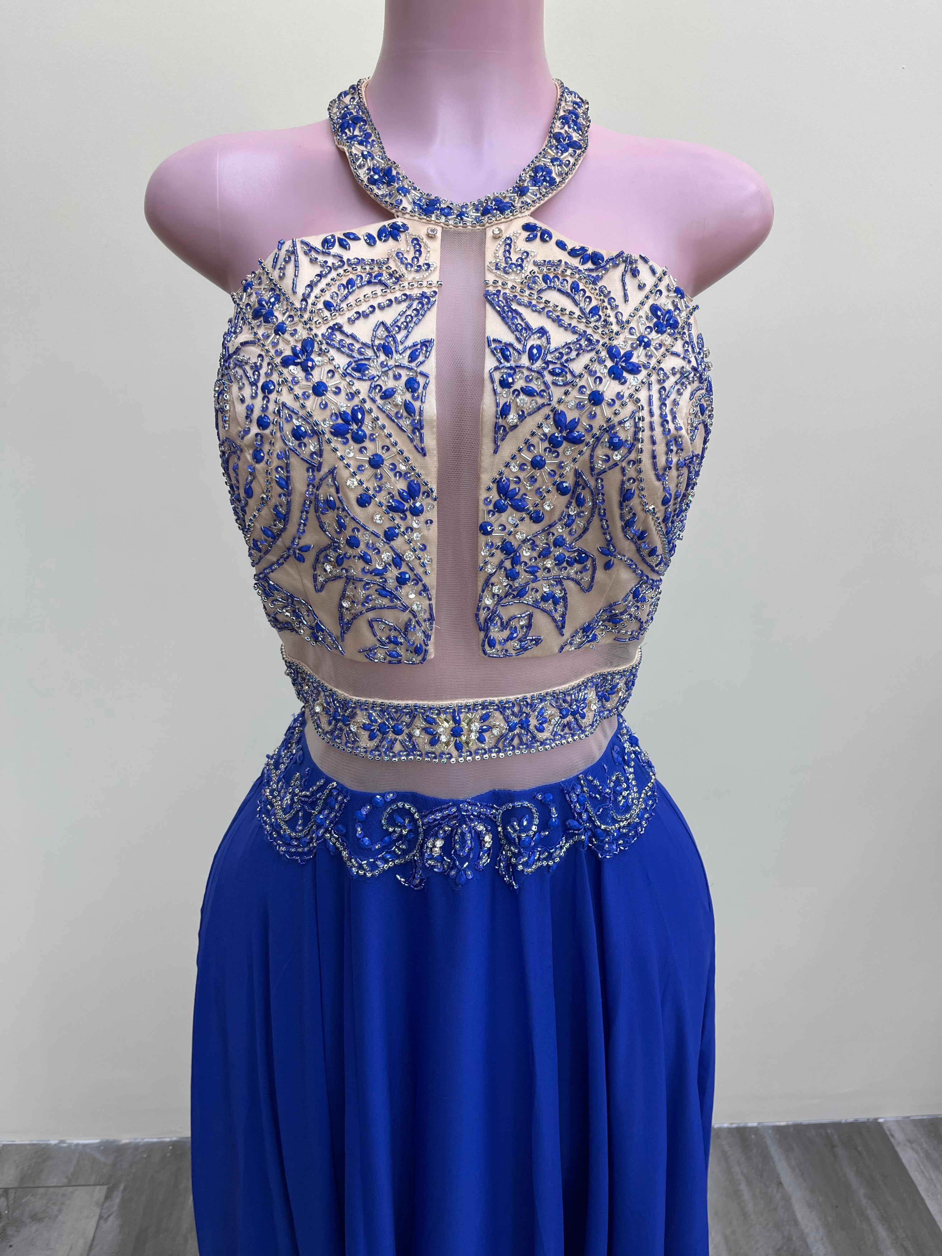 Blue Diamond Skirt Dress