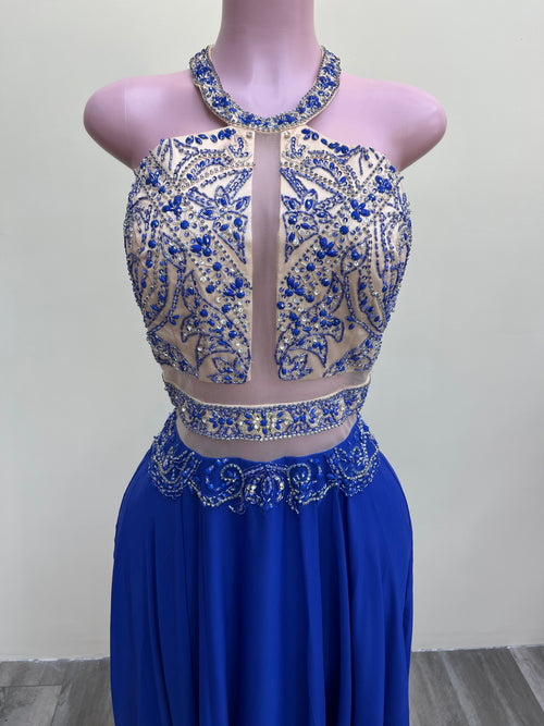 Blue Diamond Skirt Dress