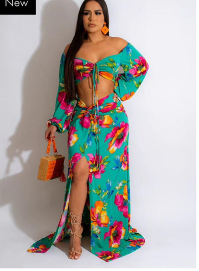 Flower Flow Skirt Set