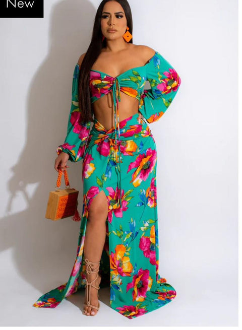Flower Flow Skirt Set