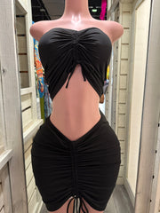Halter Scrunch Skirt Set