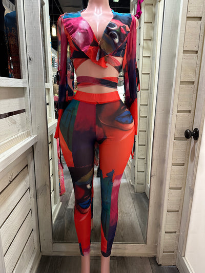 Wrap Me Up Mesh Pant Set