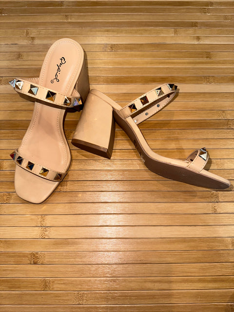 Gold Stud Heels