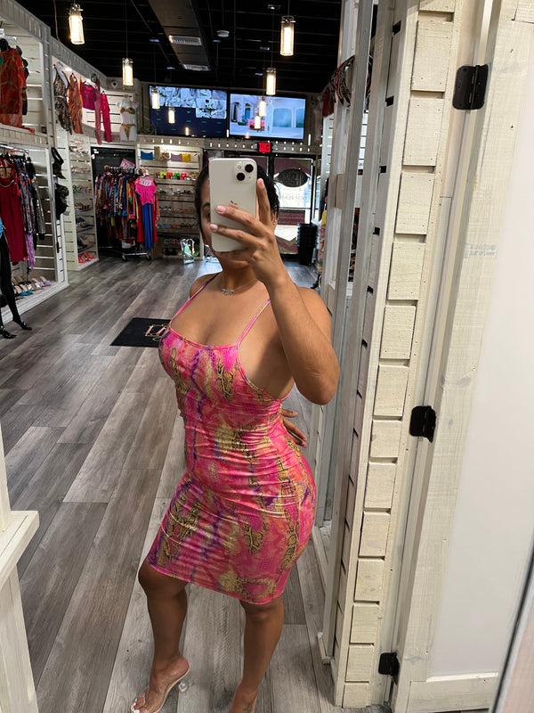 Pink Snake Dress