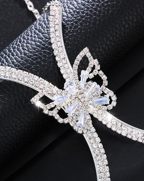 Rhinestone Butterfly Bra Body Chain