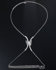 Rhinestone Butterfly Bra Body Chain