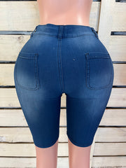 Denim Long Shorts