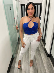 Royal Blue Shine Out Halter