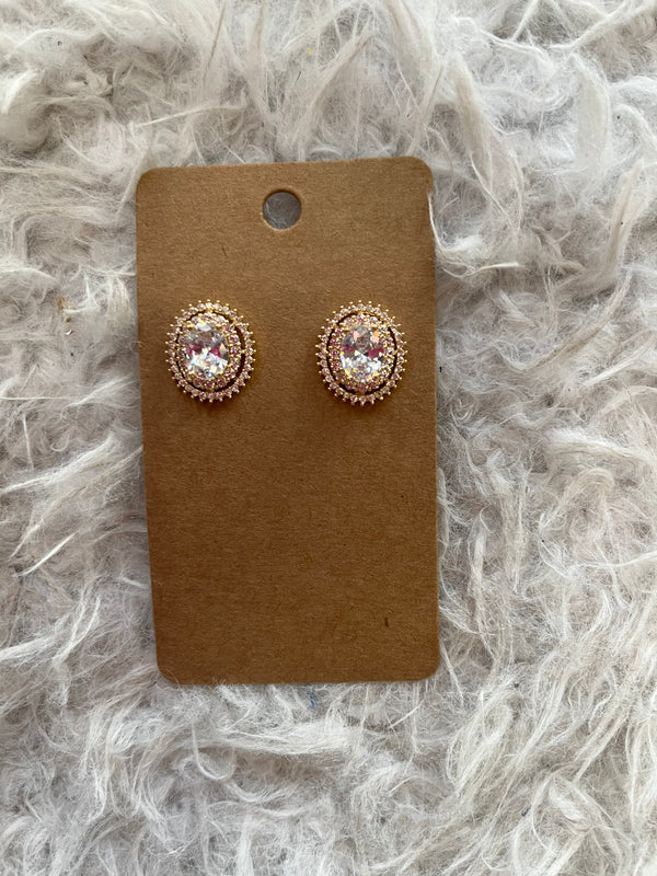 Elegant big diamond earrings