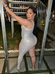 Sequin Asymmetric Bodysuit