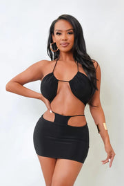 Cut Out Skirt Set