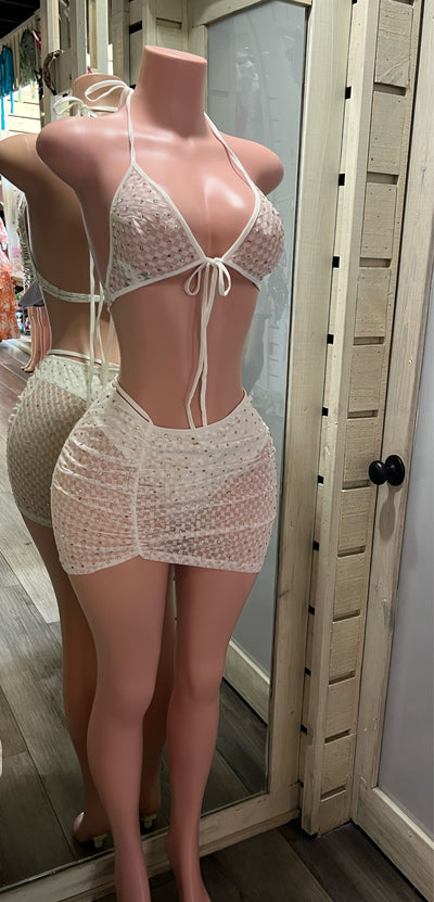 White Bedazzele Set