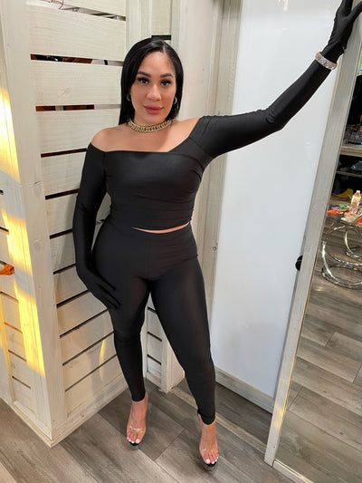 Meme Me Black Pant Set