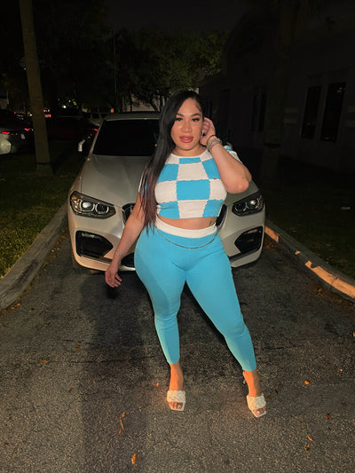 Checker Top Pant Set