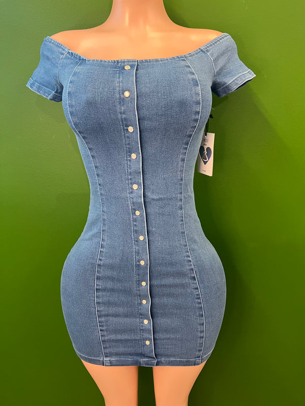 Jean Shoulder Dress