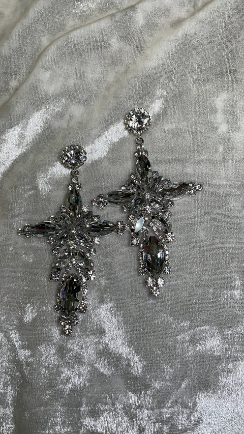 Cross Diamond Earrings