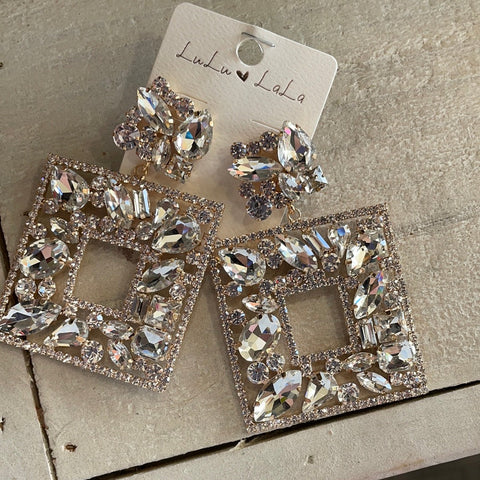 Square Diamond Earrings