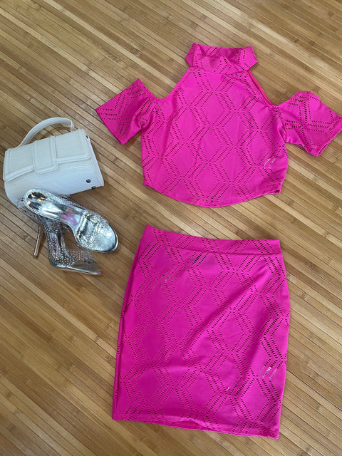 Cut Up Skirt Set