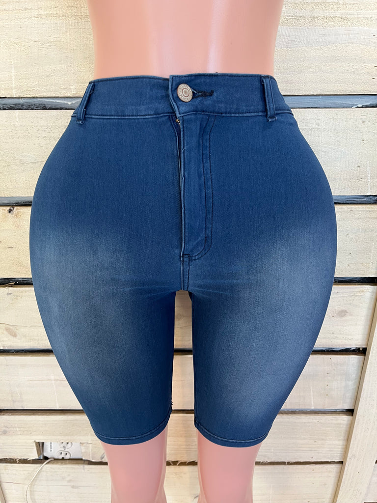 Denim Long Shorts