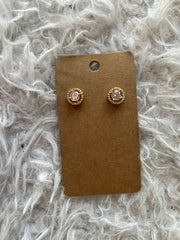 Small round Diamond Earrings