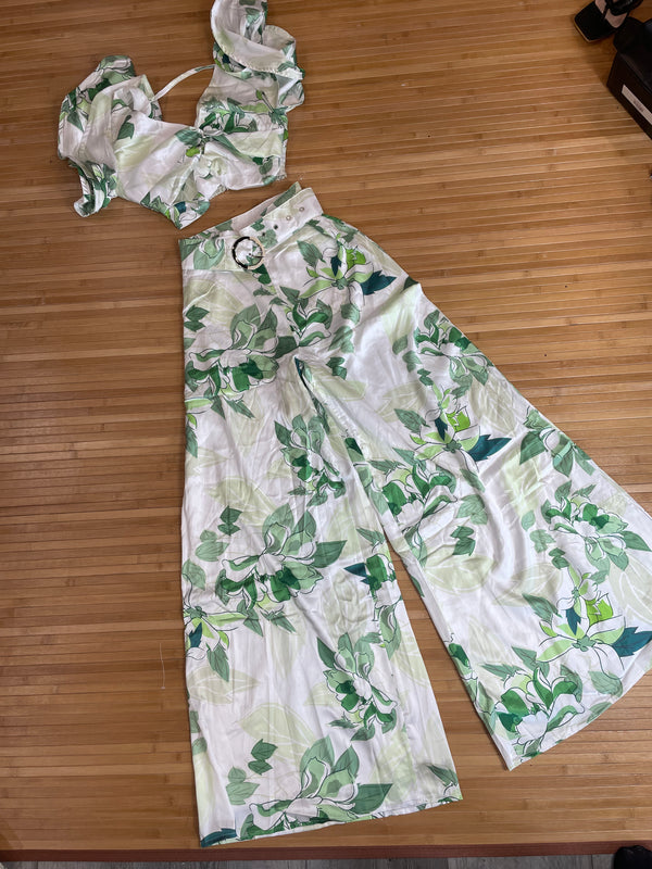 Green Leaf Pant Set