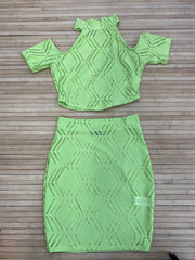 Cut Up Skirt Set