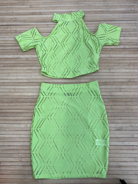 Cut Up Skirt Set