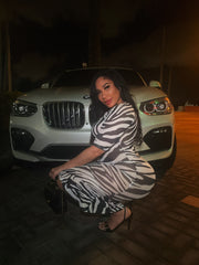 Mesh Animal Print Dress