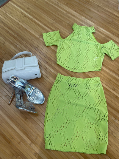 Cut Up Skirt Set