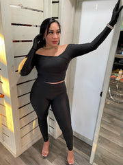 Meme Me Black Pant Set
