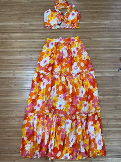 Floral Flow Long Skirt Set