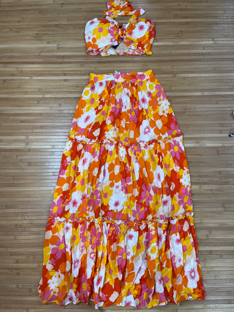 Floral Flow Long Skirt Set