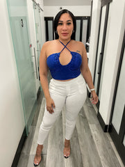 Royal Blue Shine Out Halter