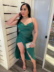 Satin High Rise Backless Dress