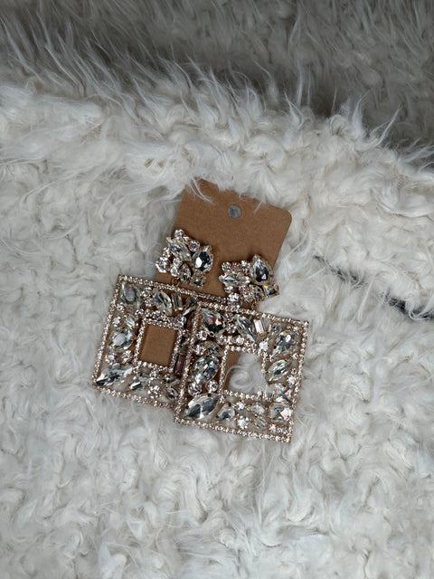 Square Diamond Earrings