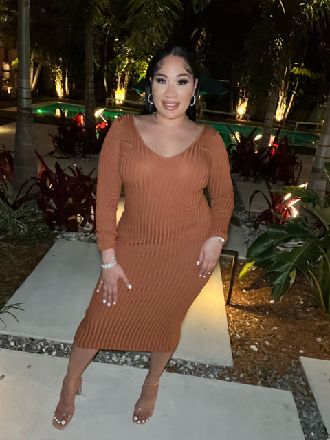 Her Sexy Long Sleeve Dress