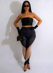 Mesh and Tan Pants