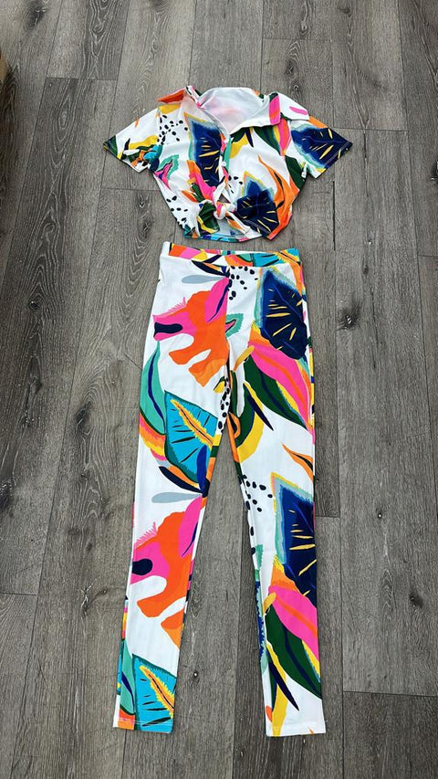 Bright Leaf Pant Set