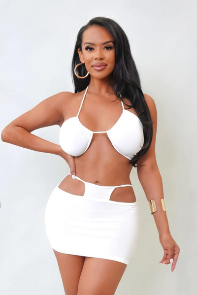 Cut Out Skirt Set