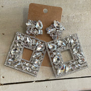 Square Diamond Earrings